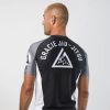 Mens Grey White Black Rashguard SS Photo 2